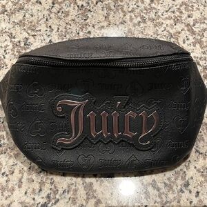 NWT Juicy Couture liquorice Upgrade U Black Waist Bag